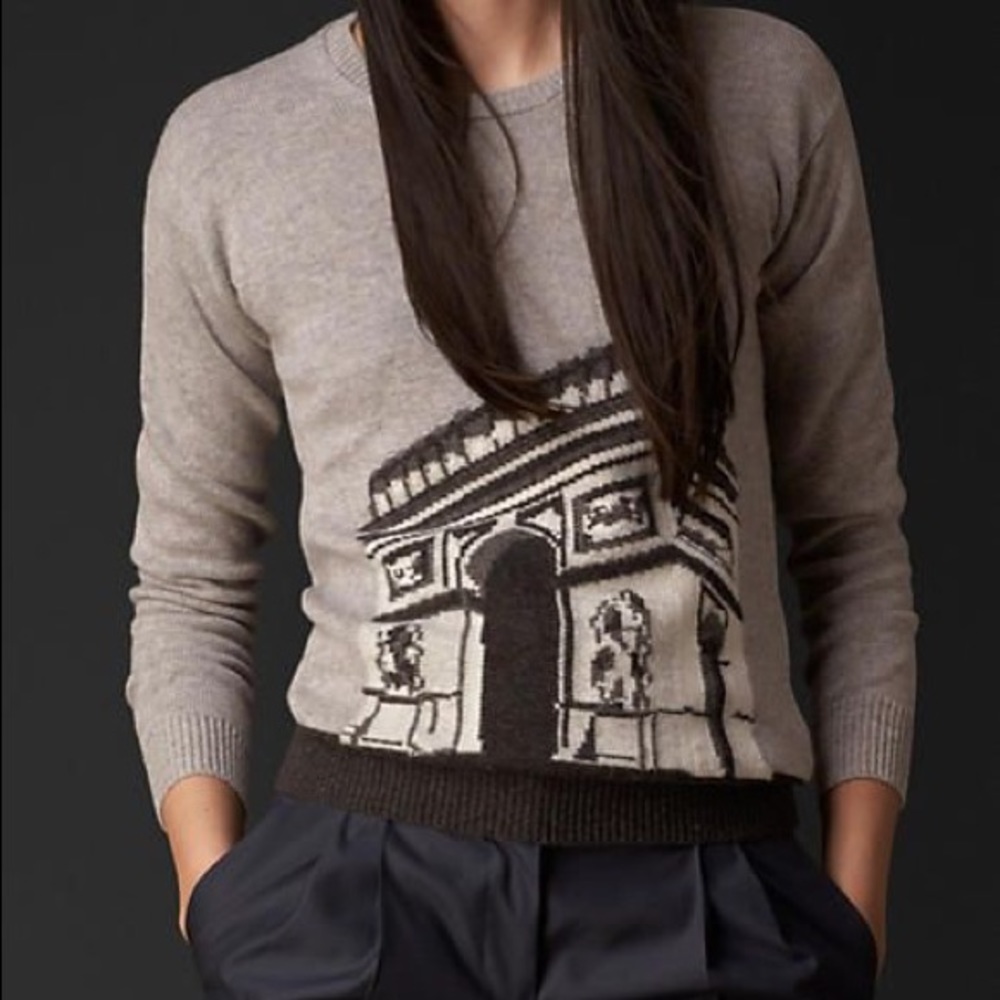 Burberry Paris Landmark Wool Cashmere Sweater S